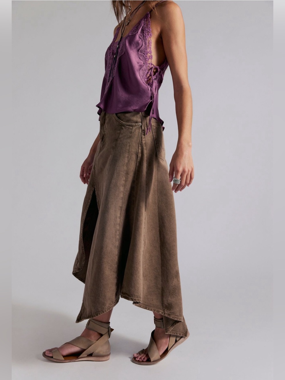 Free People We The Free Asymmetrical Maxi Skirt - Picture 4 of 5